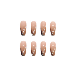 Elegant Minimalist Press-On Nail Set (24pcs) (DESIGN 7369)