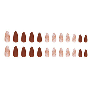 Elegant Minimalist Press-On Nail Set (24pcs) (DESIGN 7392)