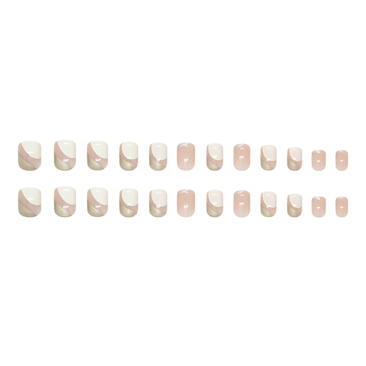 Elegant Minimalist Press-On Nail Set (24pcs) (DESIGN 7448)
