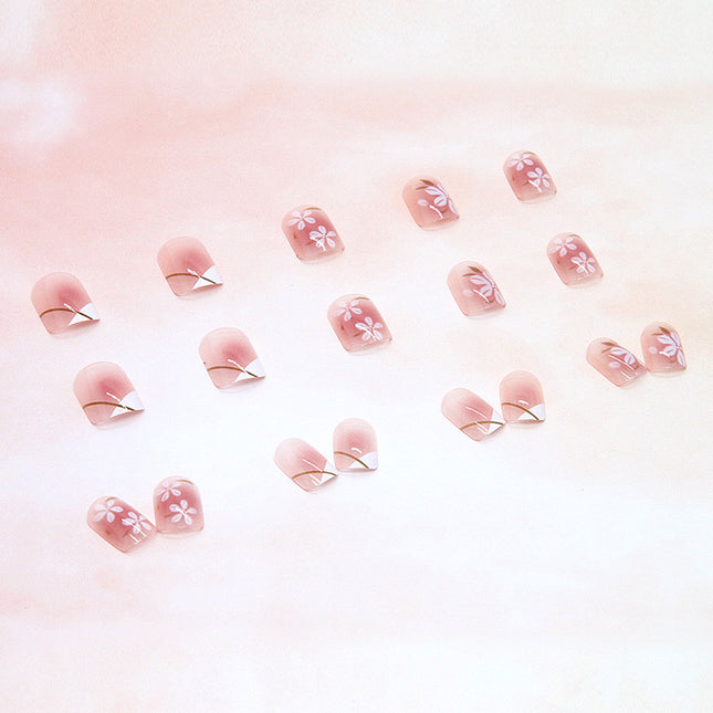 Elegant Minimalist Press-On Nail Set (24pcs) (DESIGN 7412)