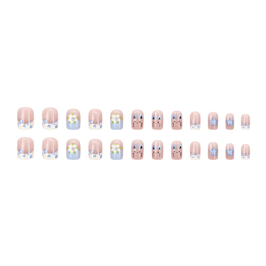 Elegant Minimalist Press-On Nail Set (24pcs) (DESIGN 7659)
