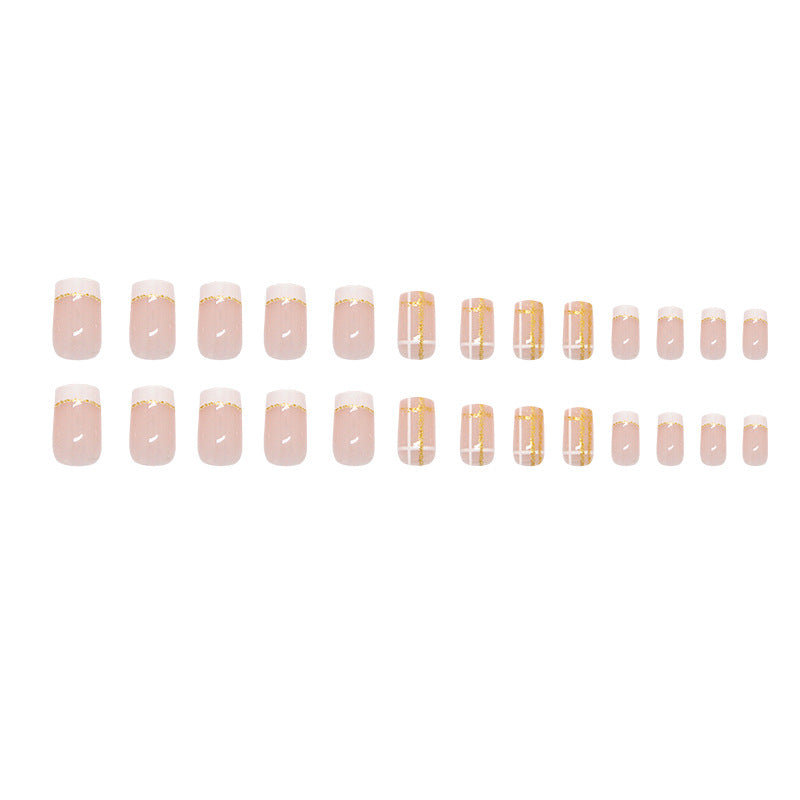 Elegant Minimalist Press-On Nail Set (24pcs) (DESIGN 7443)