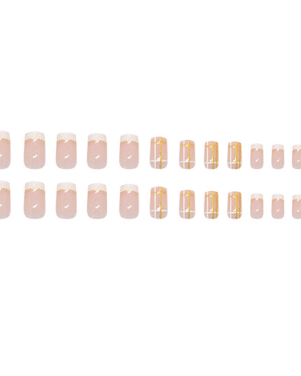 Elegant Minimalist Press-On Nail Set (24pcs) (DESIGN 7443)