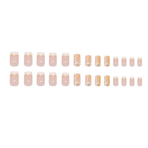 Elegant Minimalist Press-On Nail Set (24pcs) (DESIGN 7443)