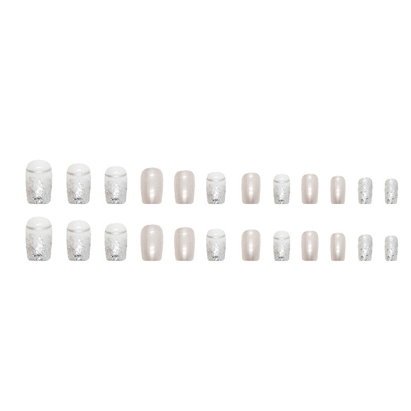 Elegant Minimalist Press-On Nail Set (24pcs) (DESIGN 7476)