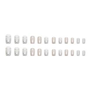Elegant Minimalist Press-On Nail Set (24pcs) (DESIGN 7476)