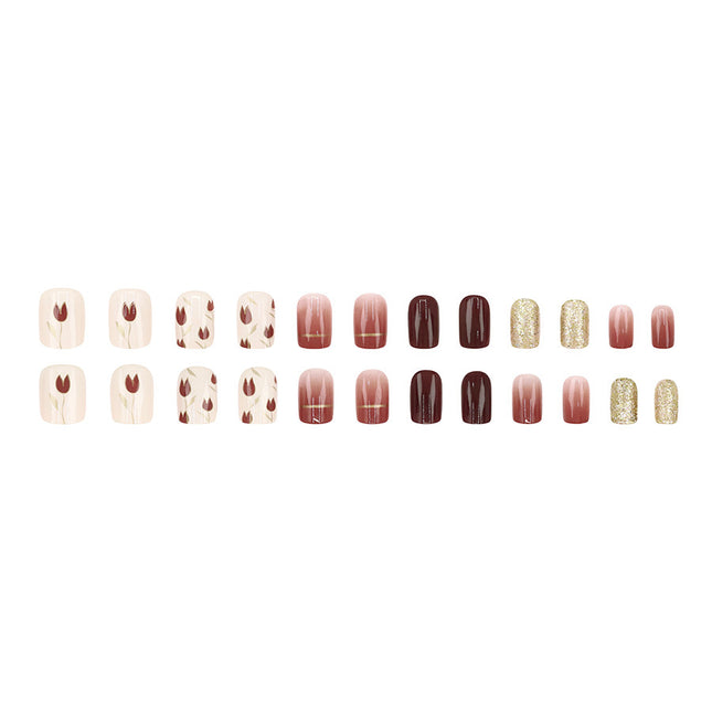 Elegant Minimalist Press-On Nail Set (24pcs) (DESIGN 7647)