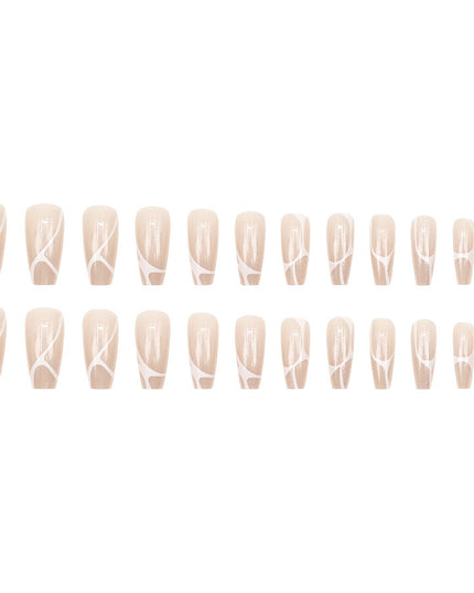 Elegant Minimalist Press-On Nail Set (24pcs) (DESIGN 7566)