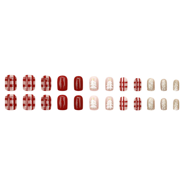 Elegant Minimalist Press-On Nail Set (24pcs) (DESIGN 7543)