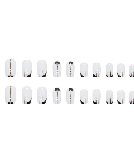 Elegant Minimalist Press-On Nail Set (24pcs) (DESIGN 7395)