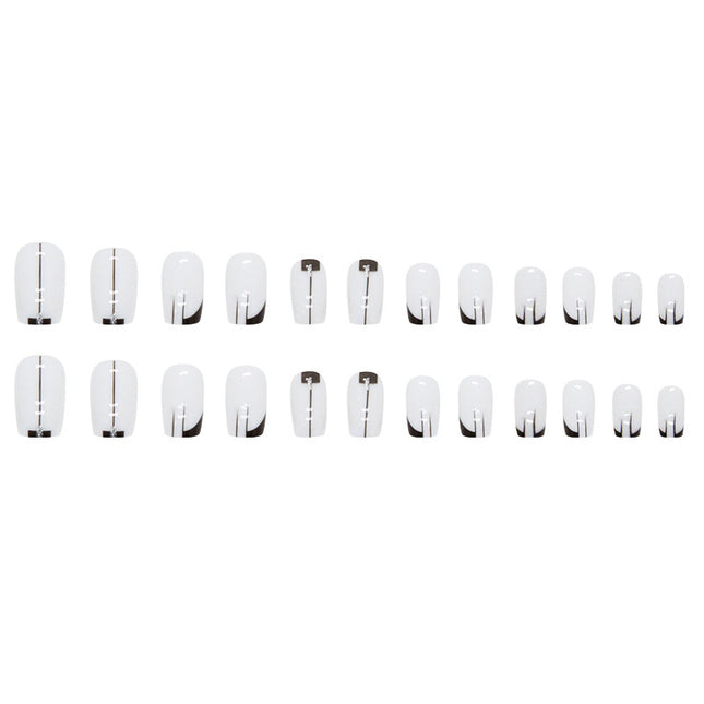 Elegant Minimalist Press-On Nail Set (24pcs) (DESIGN 7395)