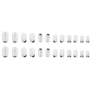 Elegant Minimalist Press-On Nail Set (24pcs) (DESIGN 7395)