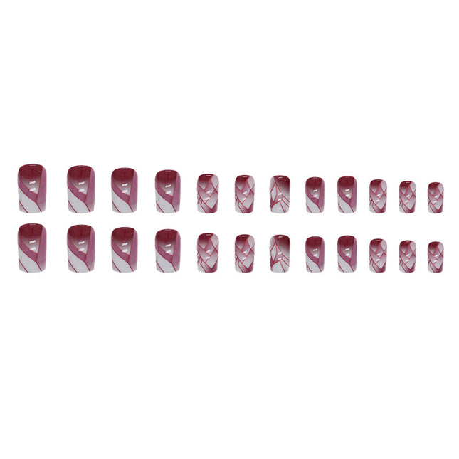 Elegant Minimalist Press-On Nail Set (24pcs) (DESIGN 7429)