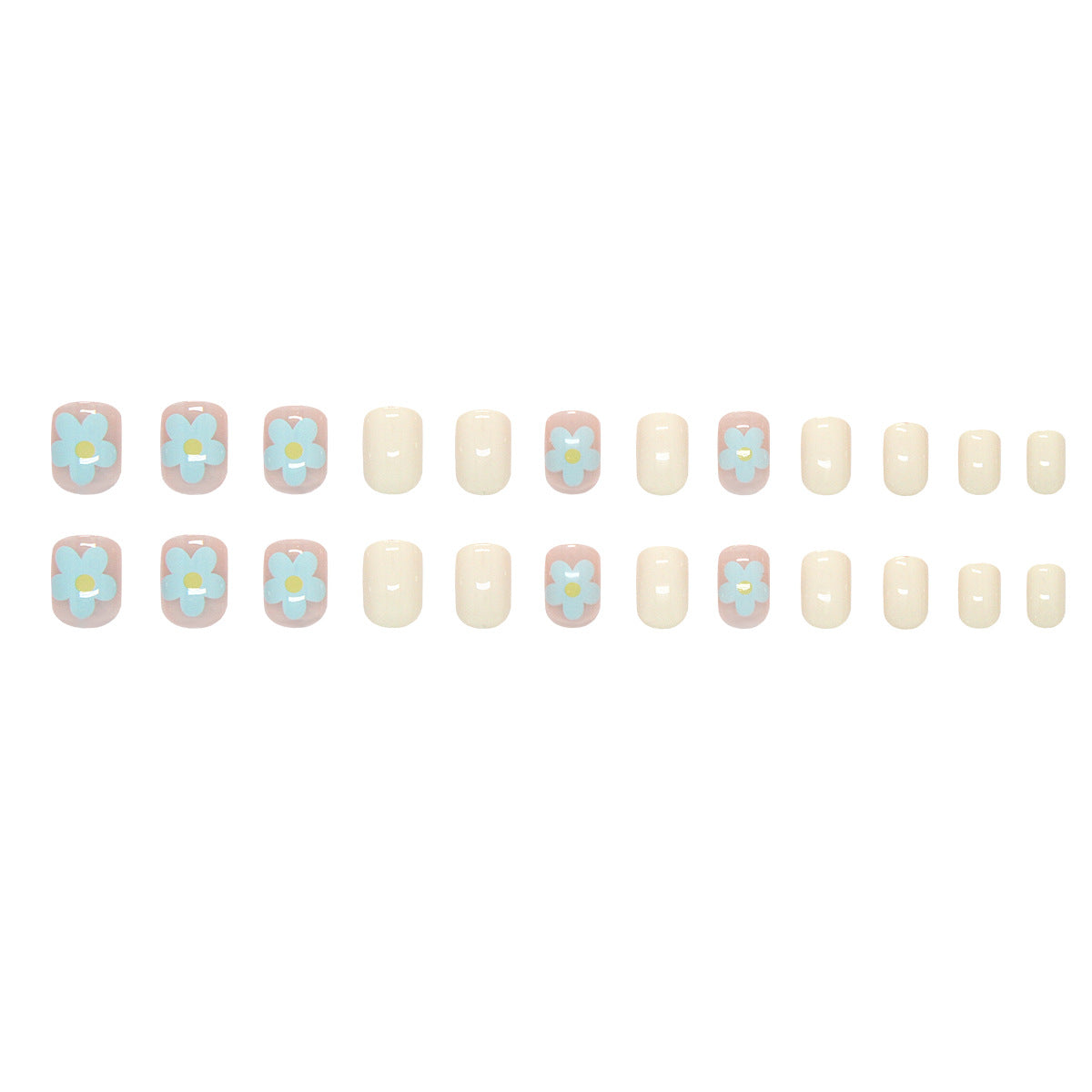 Elegant Minimalist Press-On Nail Set (24pcs) (DESIGN 7444)