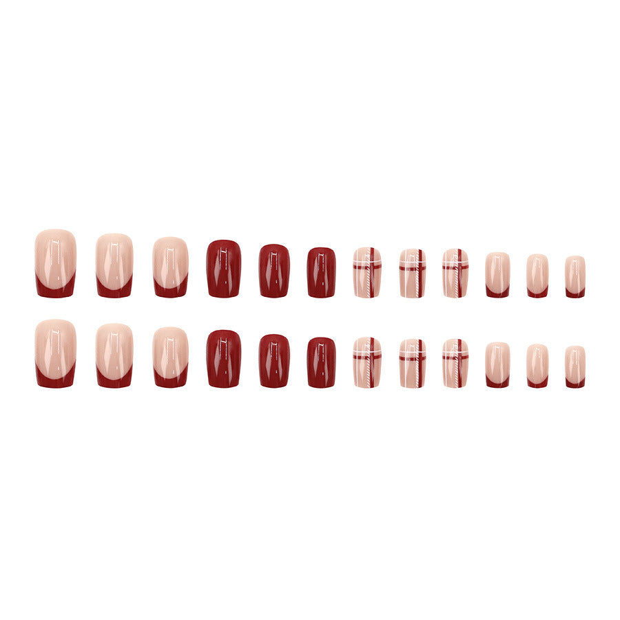 Elegant Minimalist Press-On Nail Set (24pcs) (DESIGN 7584)