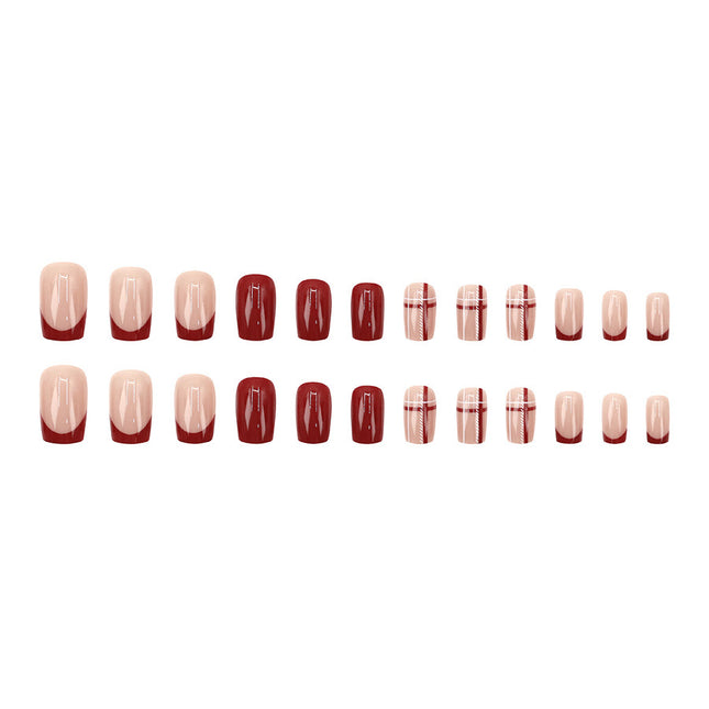 Elegant Minimalist Press-On Nail Set (24pcs) (DESIGN 7584)