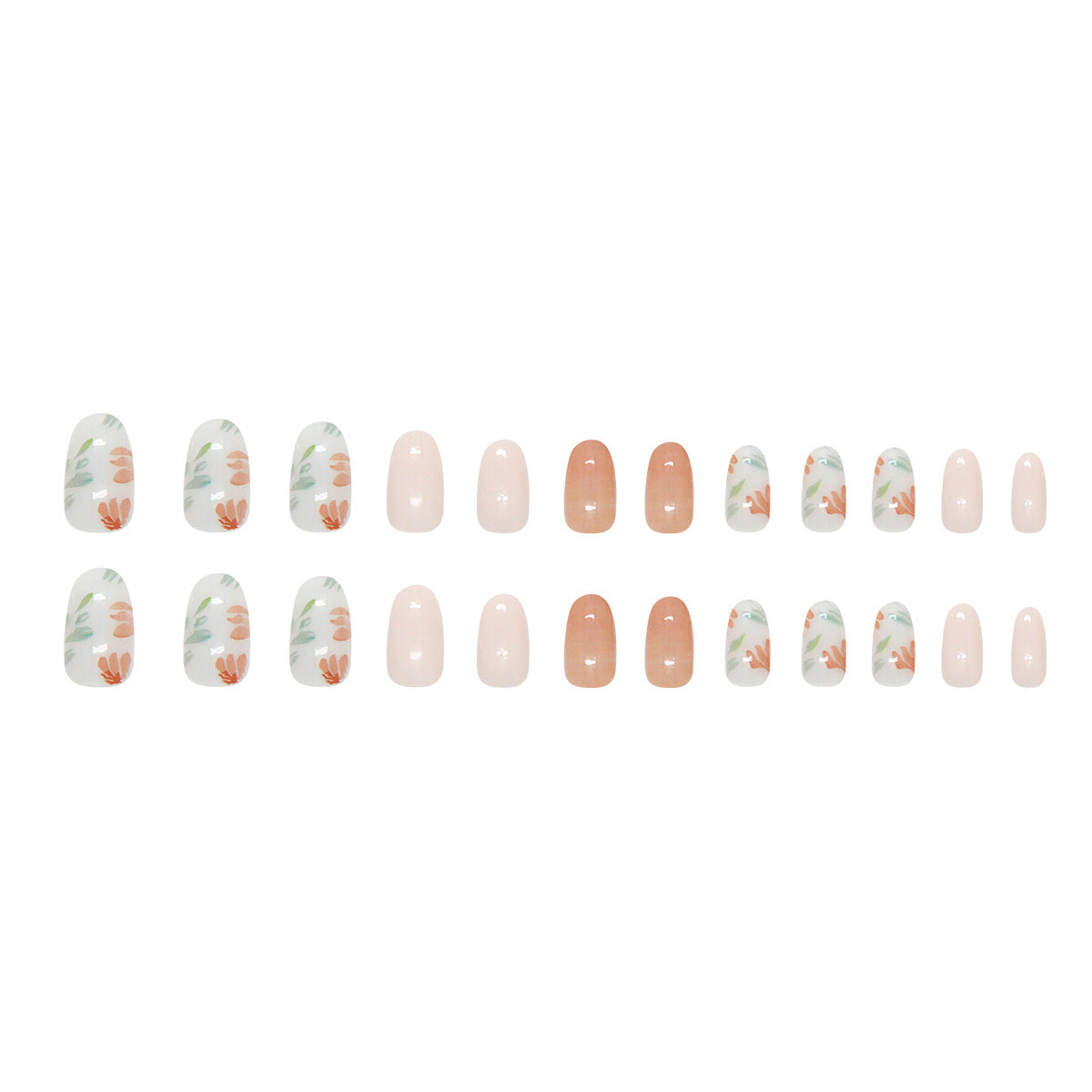 Elegant Minimalist Press-On Nail Set (24pcs) (DESIGN 7356)