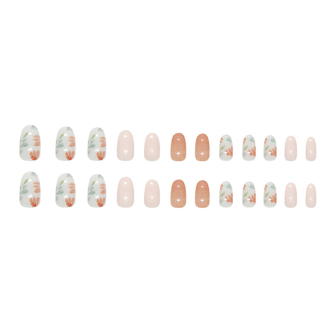 Elegant Minimalist Press-On Nail Set (24pcs) (DESIGN 7356)