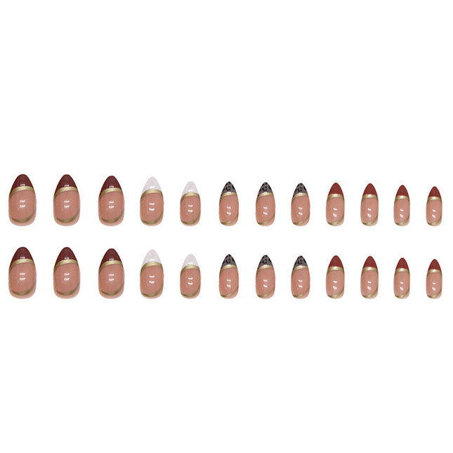 Elegant Minimalist Press-On Nail Set (24pcs) (DESIGN 7385)