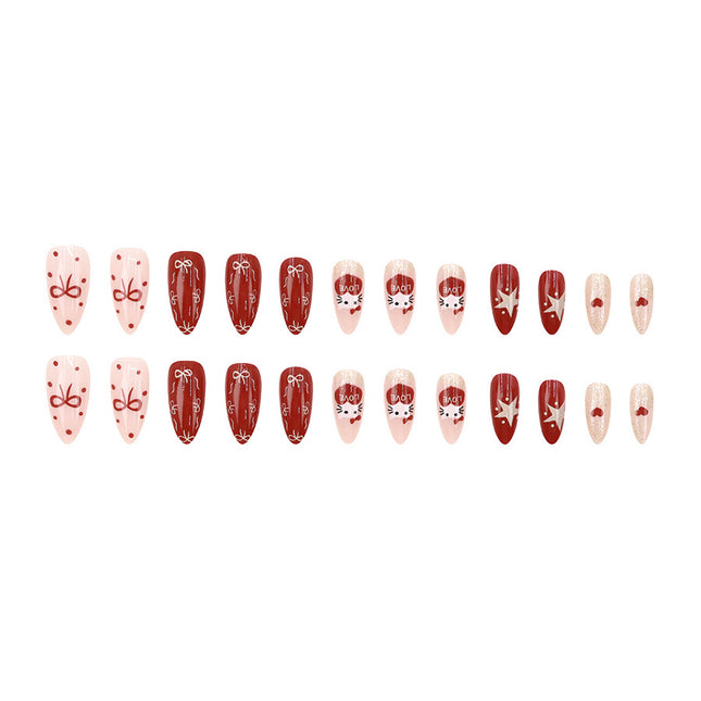 Elegant Minimalist Press-On Nail Set (24pcs) (DESIGN 7616)
