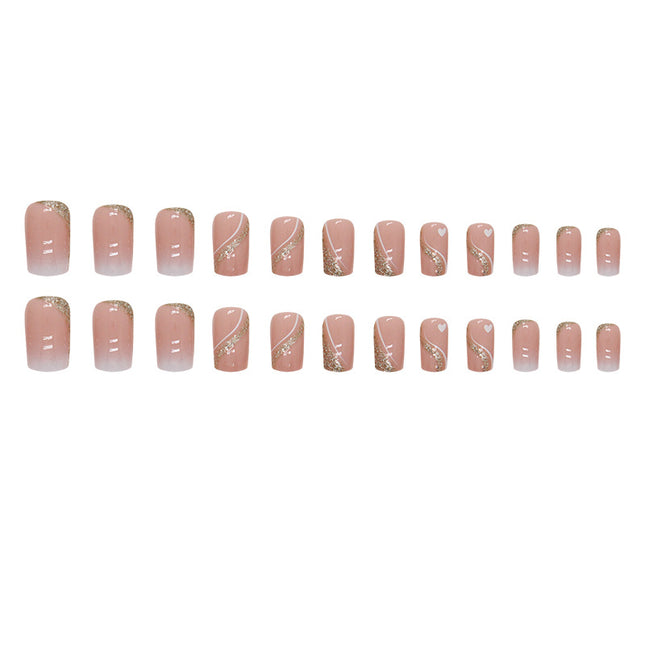 Elegant Minimalist Press-On Nail Set (24pcs) (DESIGN 7390)