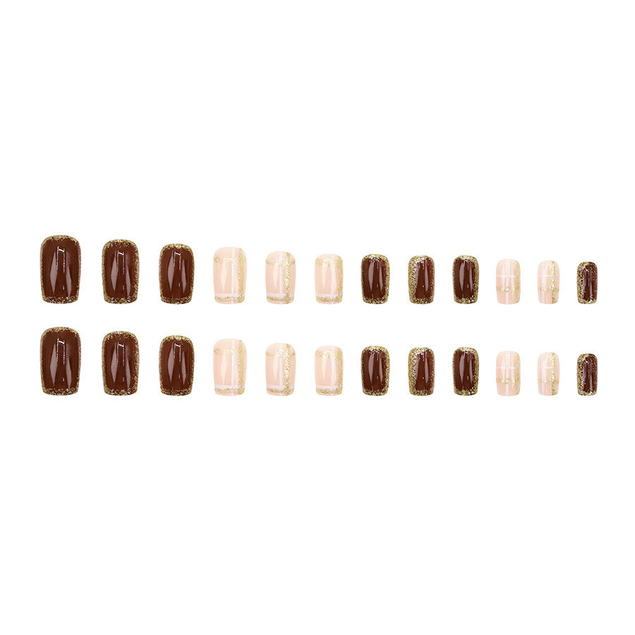Elegant Minimalist Press-On Nail Set (24pcs) (DESIGN 7628)