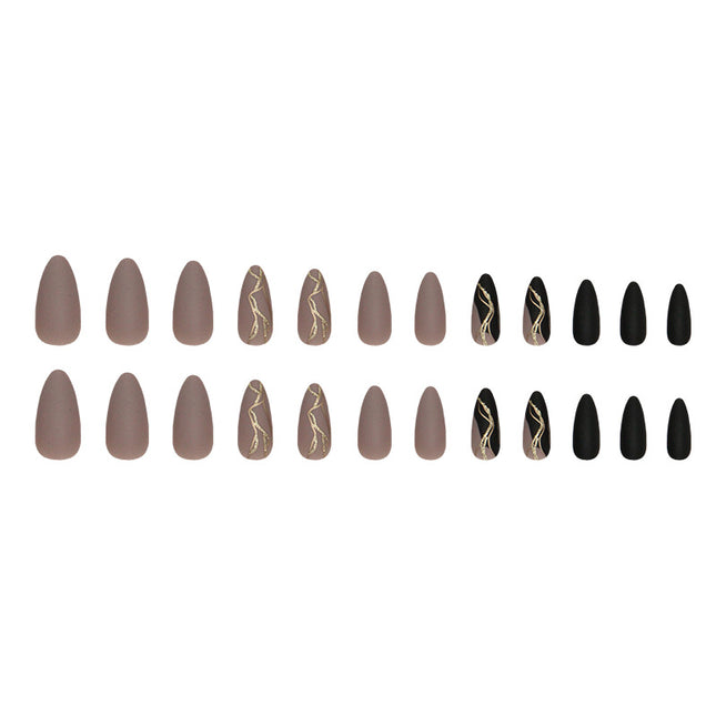 Elegant Minimalist Press-On Nail Set (24pcs) (DESIGN 7436)