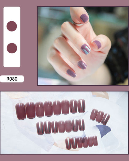 Elegant Minimalist Press-On Nail Set (24pcs) (DESIGN 7010)