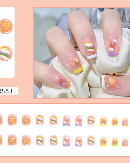 Elegant Minimalist Press-On Nail Set (24pcs) (DESIGN 7105)