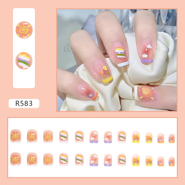 Elegant Minimalist Press-On Nail Set (24pcs) (DESIGN 7105)