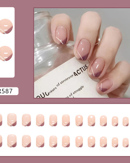 Elegant Minimalist Press-On Nail Set (24pcs) (DESIGN 7107)
