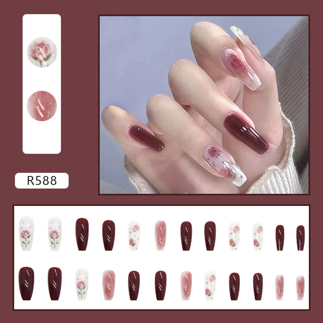 Elegant Minimalist Press-On Nail Set (24pcs) (DESIGN 7108)