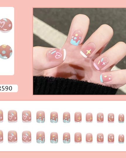 Elegant Minimalist Press-On Nail Set (24pcs) (DESIGN 7109)