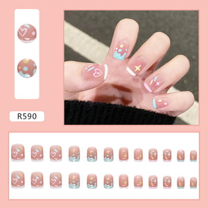 Elegant Minimalist Press-On Nail Set (24pcs) (DESIGN 7109)