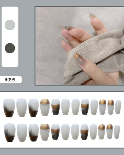 Elegant Minimalist Press-On Nail Set (24pcs) (DESIGN 7011)