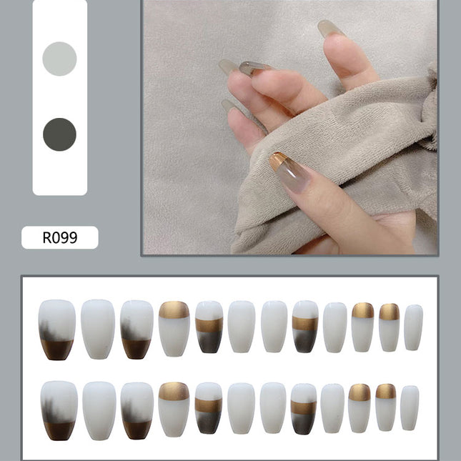 Elegant Minimalist Press-On Nail Set (24pcs) (DESIGN 7011)