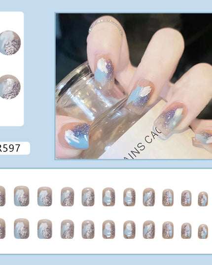 Elegant Minimalist Press-On Nail Set (24pcs) (DESIGN 7111)