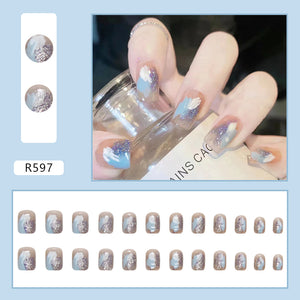 Elegant Minimalist Press-On Nail Set (24pcs) (DESIGN 7111)
