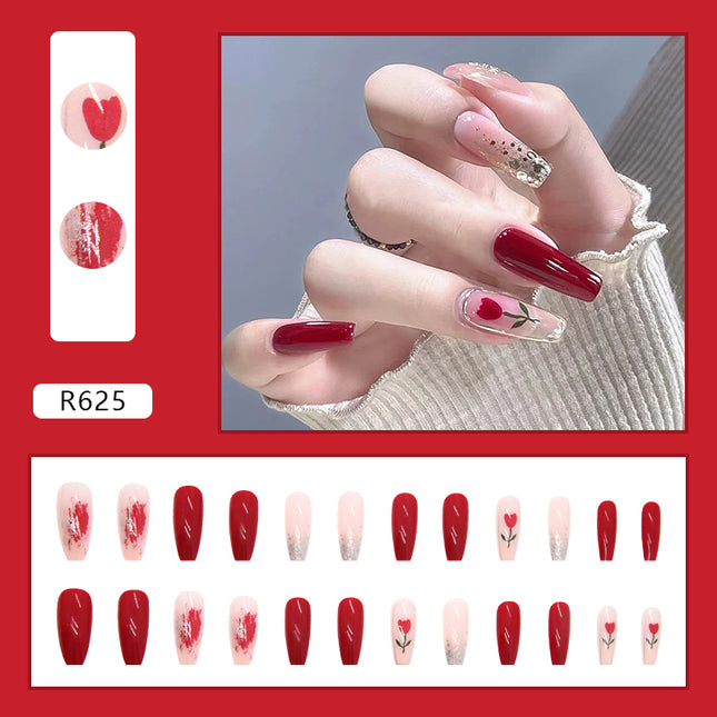Elegant Minimalist Press-On Nail Set (24pcs) (DESIGN 7124)
