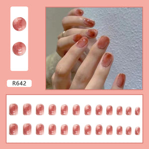 Elegant Minimalist Press-On Nail Set (24pcs) (DESIGN 7132)