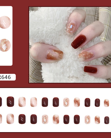 Elegant Minimalist Press-On Nail Set (24pcs) (DESIGN 7135)