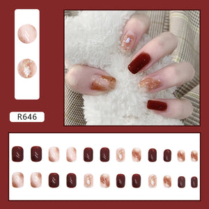 Elegant Minimalist Press-On Nail Set (24pcs) (DESIGN 7135)