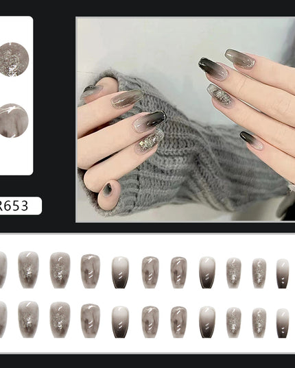 Elegant Minimalist Press-On Nail Set (24pcs) (DESIGN 7138)
