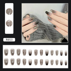 Elegant Minimalist Press-On Nail Set (24pcs) (DESIGN 7138)