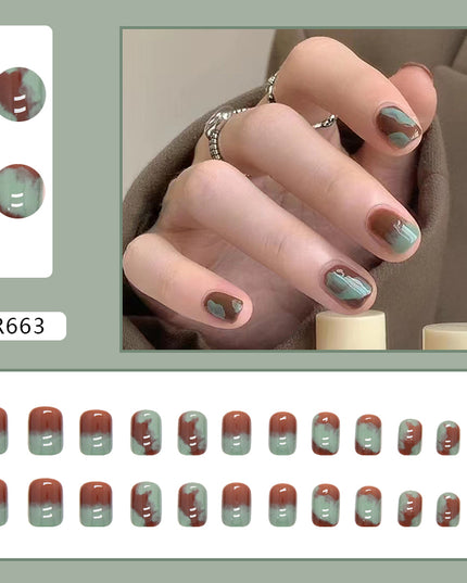 Elegant Minimalist Press-On Nail Set (24pcs) (DESIGN 7142)