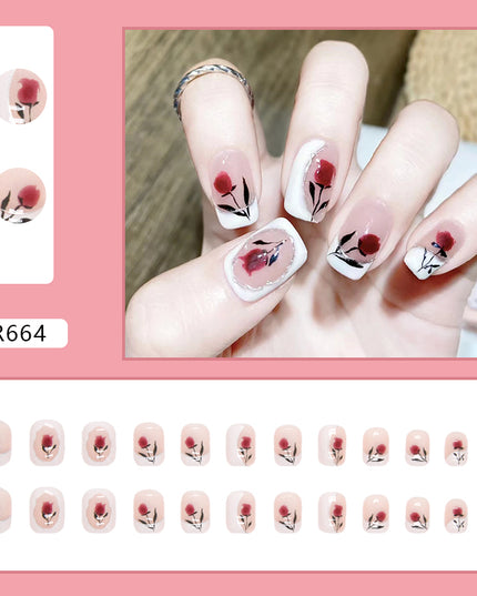 Elegant Minimalist Press-On Nail Set (24pcs) (DESIGN 7143)