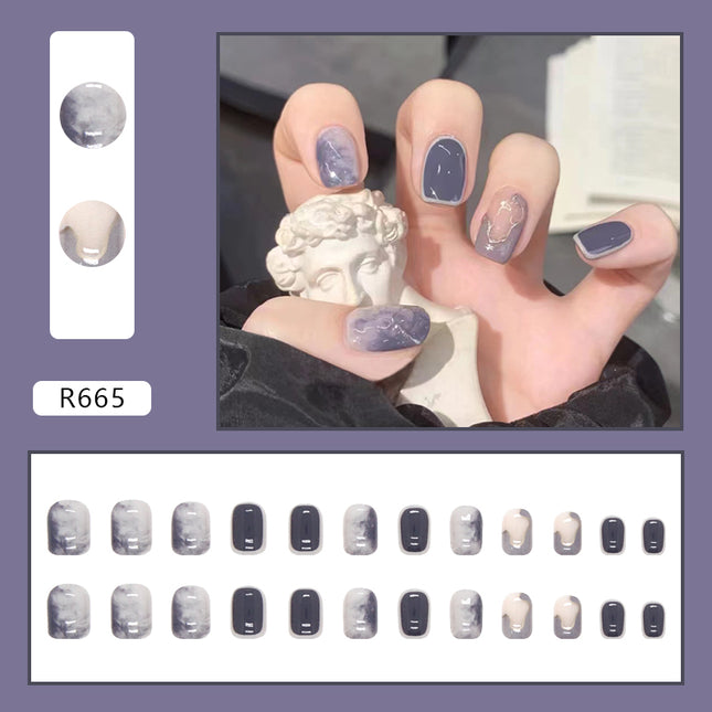 Elegant Minimalist Press-On Nail Set (24pcs) (DESIGN 7144)