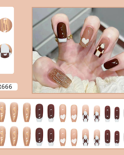 Elegant Minimalist Press-On Nail Set (24pcs) (DESIGN 7145)
