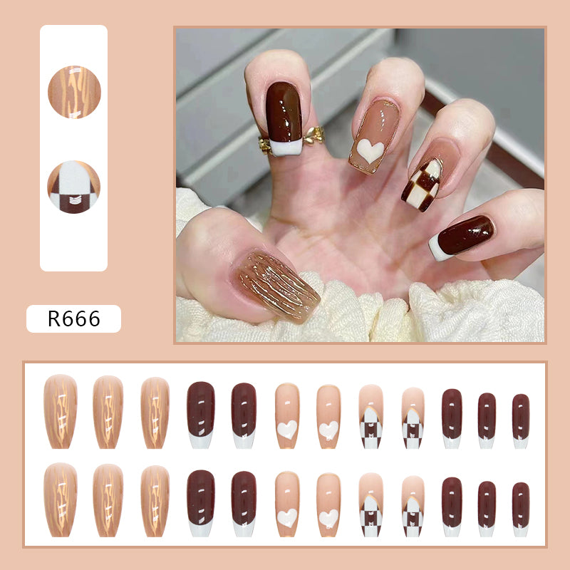 Elegant Minimalist Press-On Nail Set (24pcs) (DESIGN 7145)