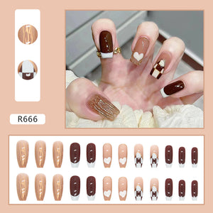 Elegant Minimalist Press-On Nail Set (24pcs) (DESIGN 7145)
